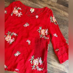 Anthropologie Fig and Flower‎ Beautiful floral Top- Medium